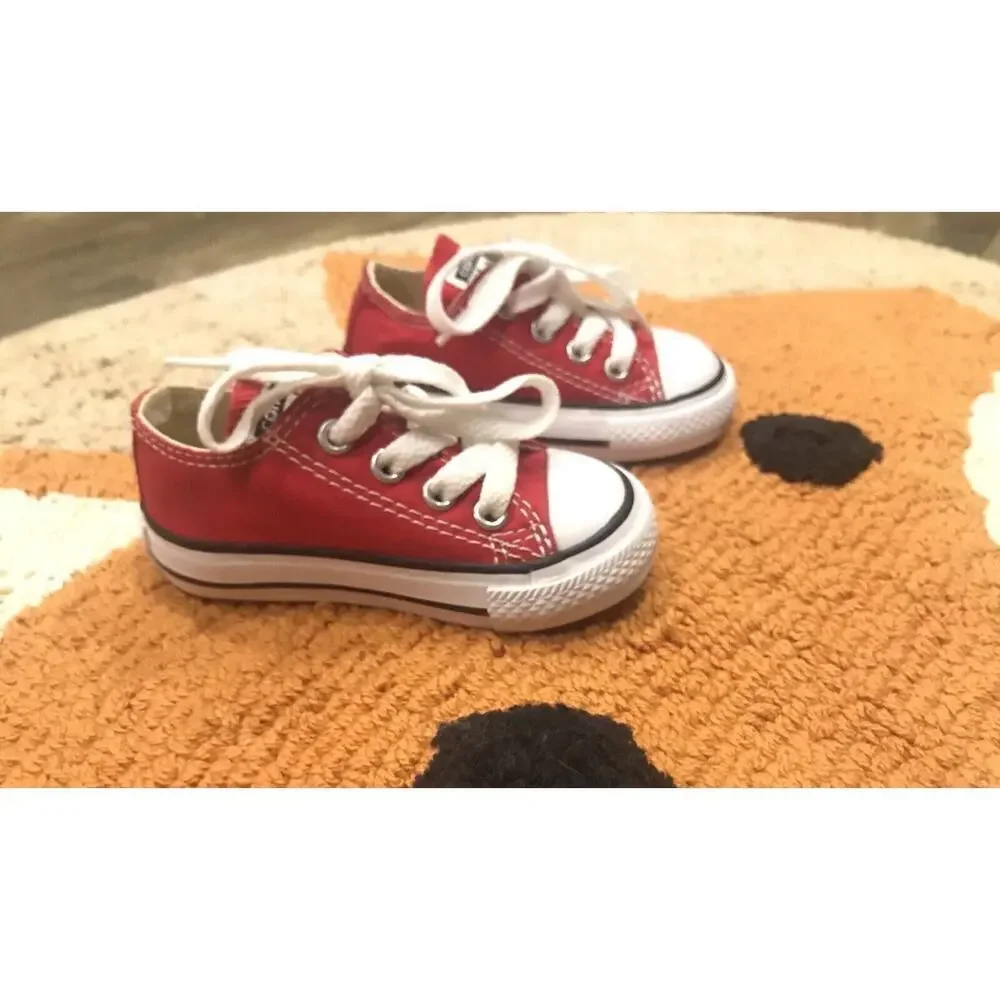 Converse Kids Red Low Top Sneakers